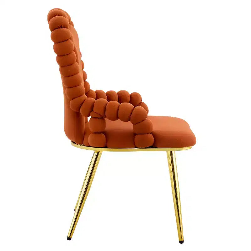 Set di 2 sedie da pranzo moderne in velluto con gambe in metallo, poltroncine imbottite per cucina, sala da pranzo o zone giorno-Panipeachy
