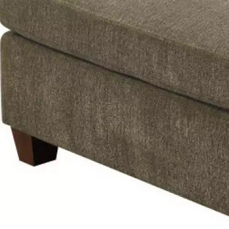 Pouf quadrato, marrone tortora, microfibra, 1 posto