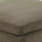 Pouf quadrato, marrone tortora, microfibra, 1 posto