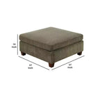 Pouf quadrato, marrone tortora, microfibra, 1 posto
