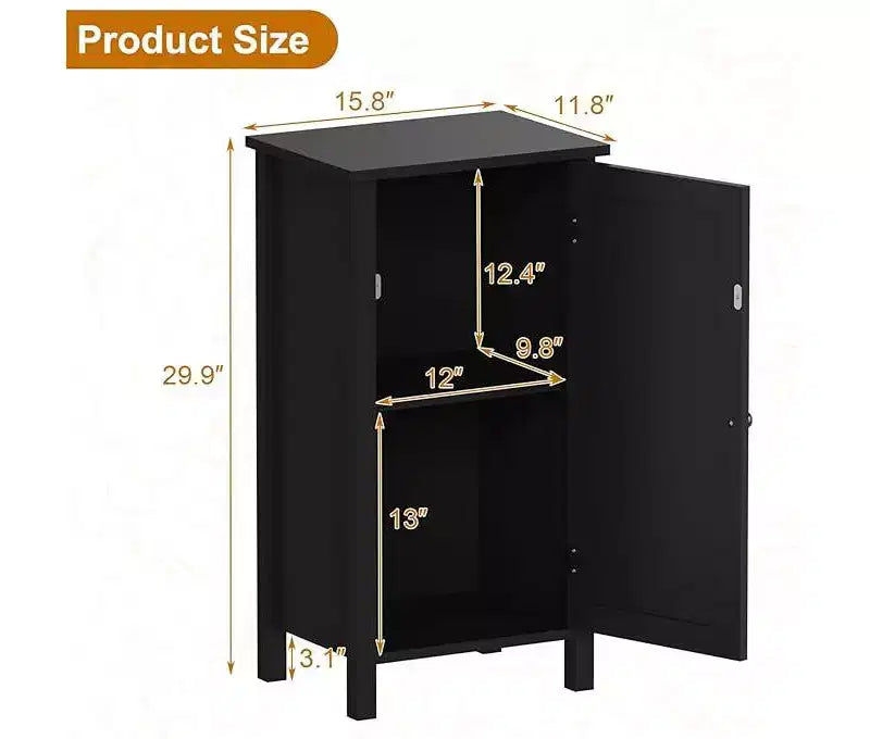 Comodino in rattan nero/naturale con cassetto – Tavolino da comodino con ripiano in legno