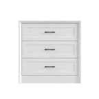 Comodino a 3 cassetti Marrone/Bianco, Singolo