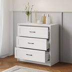 Comodino a 3 cassetti Marrone/Bianco, Singolo
