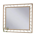Specchio da parete con cornice in metallo dorato, rettangolare, 39"L x 35"A, 1 pezzo