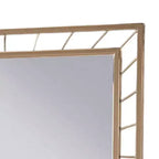 Specchio da parete con cornice in metallo dorato, rettangolare, 39"L x 35"A, 1 pezzo