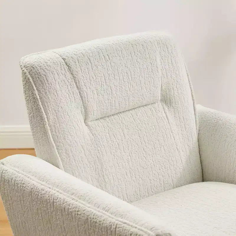 Poltrona in flanella jacquard color caramello/verde/bianco/giallo con gambe in legno, 1 posto