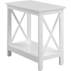 Tavolino in legno nero/grigio/bianco con ripiano, 1 pezzo