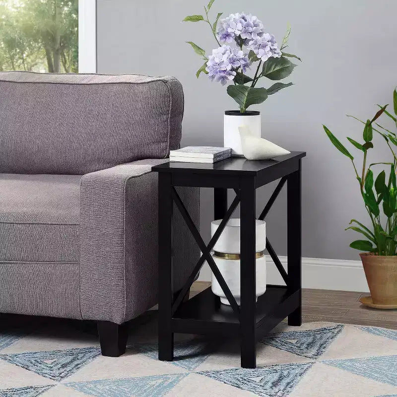 HomeStock Rectangle Wood Table Top End Table 1 -piece