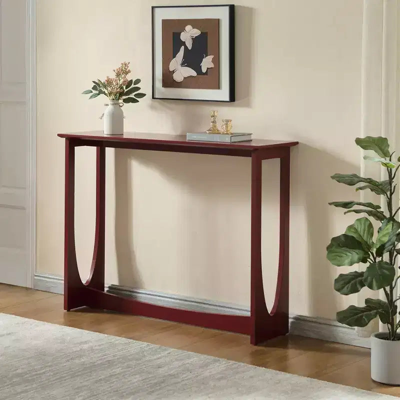 Consolle stretta a 2 ripiani, rettangolare, stile moderno, blu / caviar / giallo limone / rosso / bianco, montaggio per 1 persona