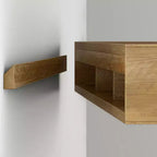 Mensola a parete in pino massiccio effetto legno grezzo/miele, 152 cm, installazione da 1 persona