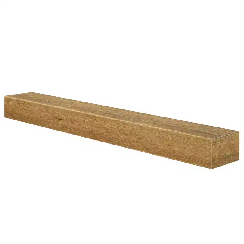 Mensola a parete in pino massiccio effetto legno grezzo/miele, 152 cm, installazione da 1 persona