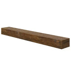 Mensola a parete in pino massiccio effetto legno grezzo/miele, 152 cm, installazione da 1 persona