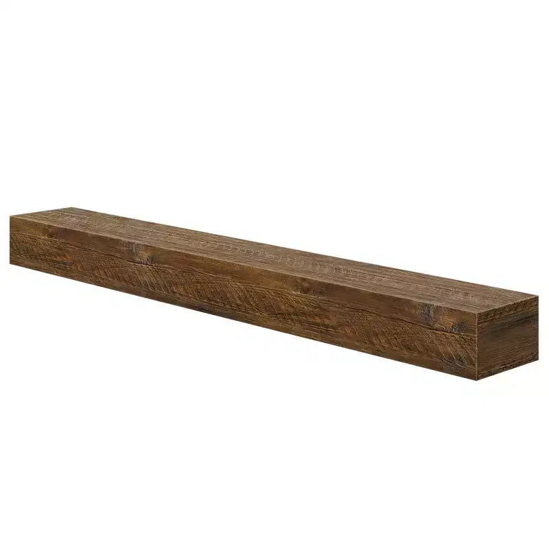 Mensola a parete in pino massiccio effetto legno grezzo/miele, 152 cm, installazione da 1 persona