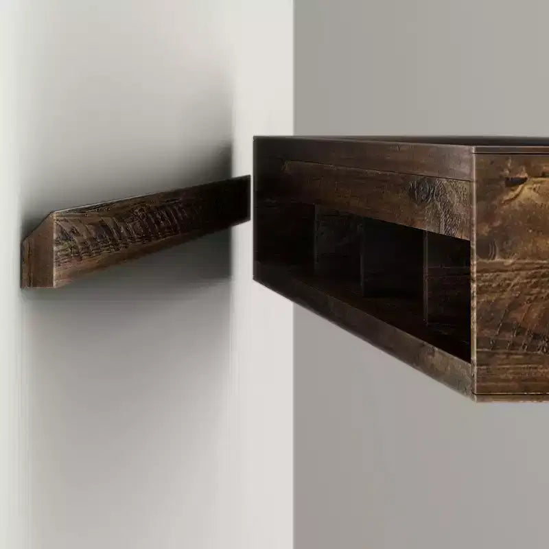 Mensola fluttuante e mensola per camino in legno rustico/miele, 72 pollici, installazione per 1 persona