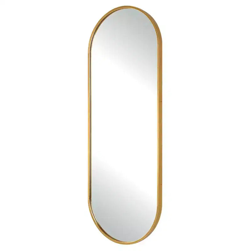 Specchio da parete ovale dorato, 152 cm H x 56 cm L, 1 pannello